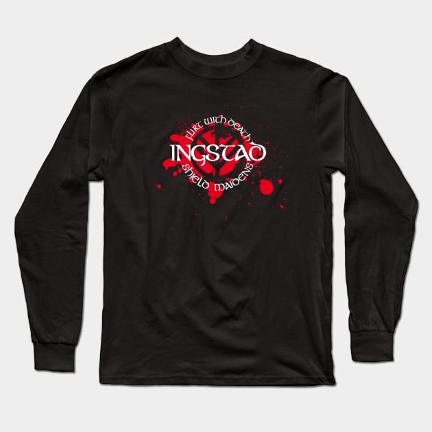 Ingstad Shield Maidens Long Sleeve T-Shirt by satansbrand